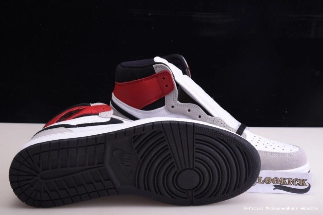 Official Maikesneakers OG Smoke 1 Jordan High 555088-126 Light Air Grey 0701